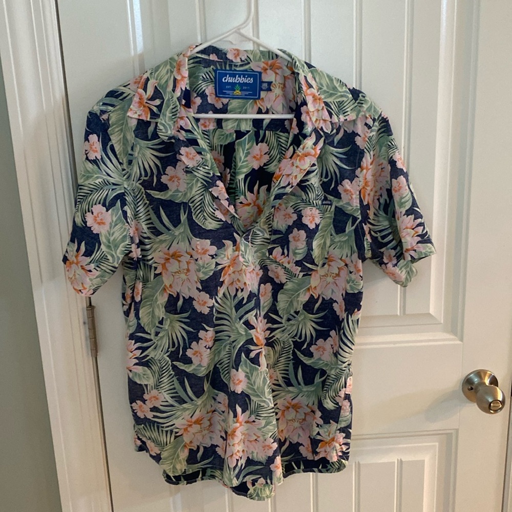 Chubbies Hawaiian polo large